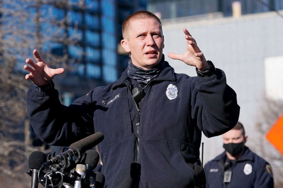 PHOTO: Nashville Police Officer Luellen speaks at a news conference Sunday, Dec. 27, 2020, in Nashville, Tenn.