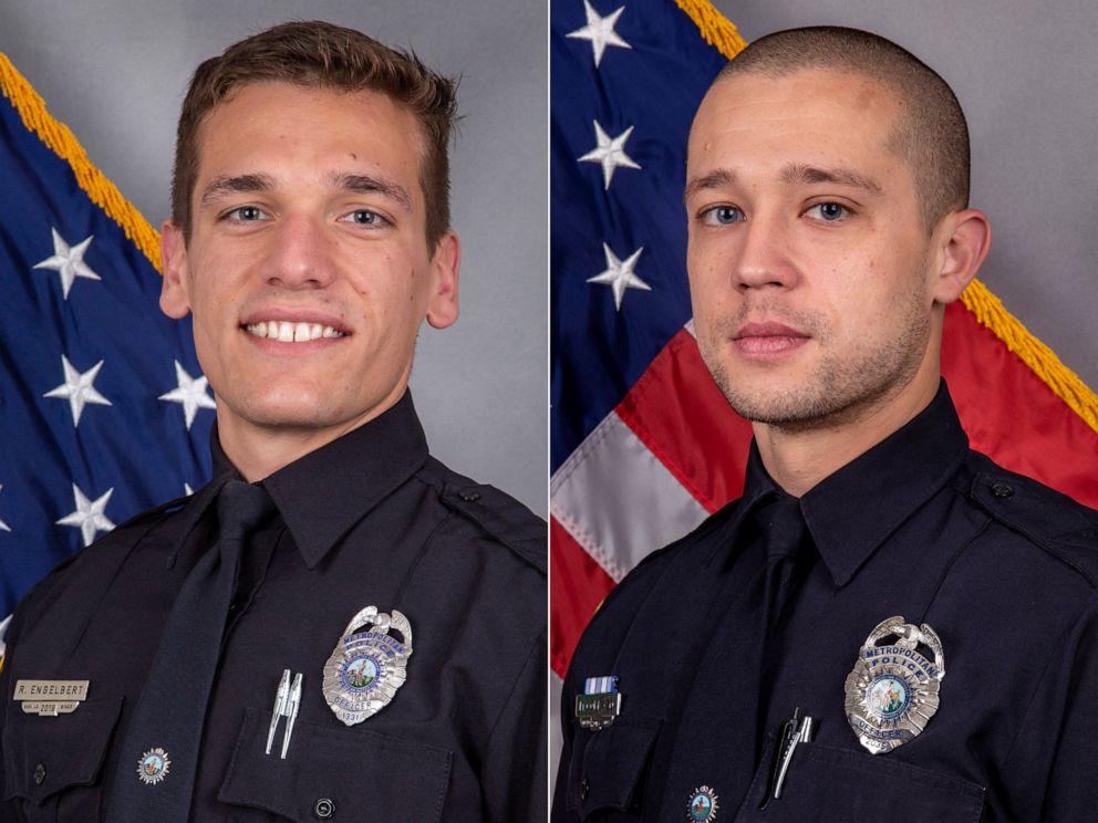 PHOTO: Metropolitan Nashville Police Department Officers Rex Engelbert, left, and Michael Collazo who fired on the mass shooting suspect in The Covenenant School incident March 27, 2023.