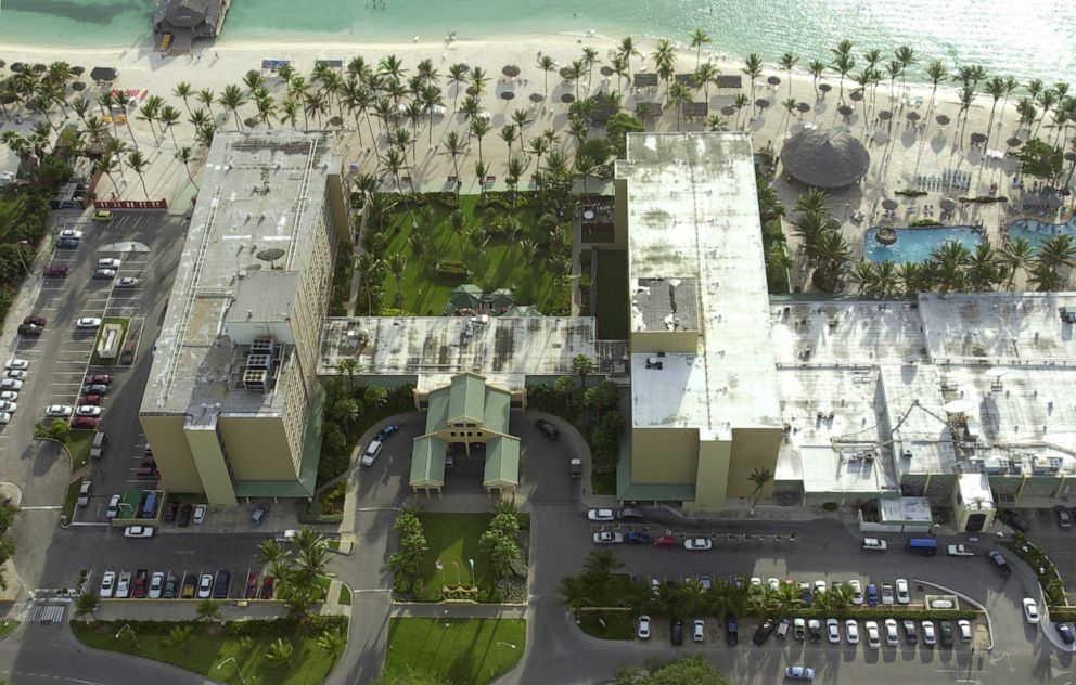 PHOTO: The Holiday Inn hotel is seen along Palm Beach in Aruba, Monday, June 13, 2005, where missing Alabama high school graduate Natalee Holloway stayed before she disappeared on May 30, 2005.