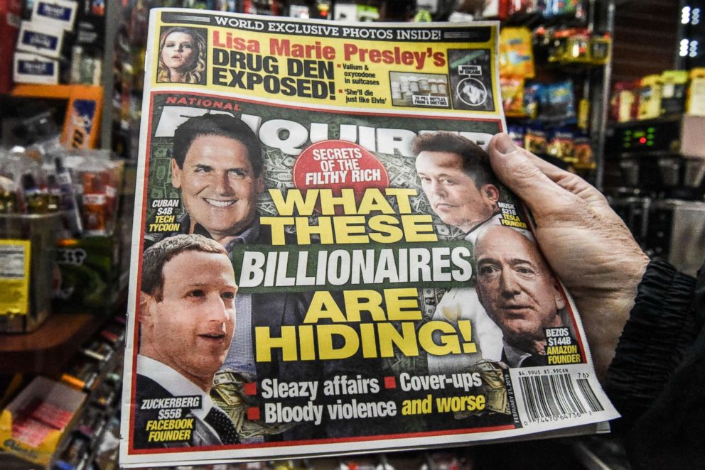 PHOTO: A copy of the National Enquirer is photographed at a convenience store on Feb. 8, 2019 in New York.