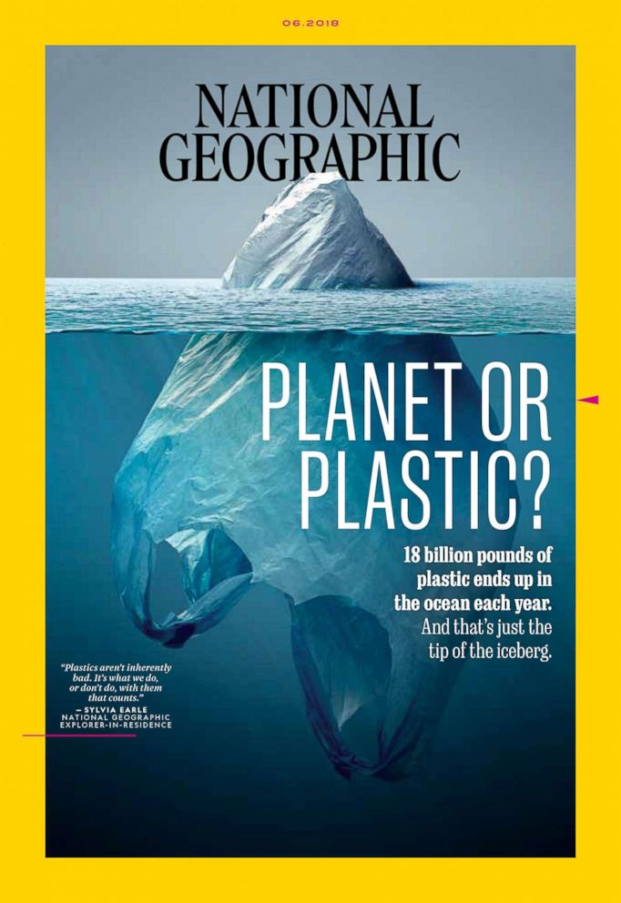 PHOTO: "Planet or Plastic" is the cover story on the June 2018 issue of "National Geographic" magazine.