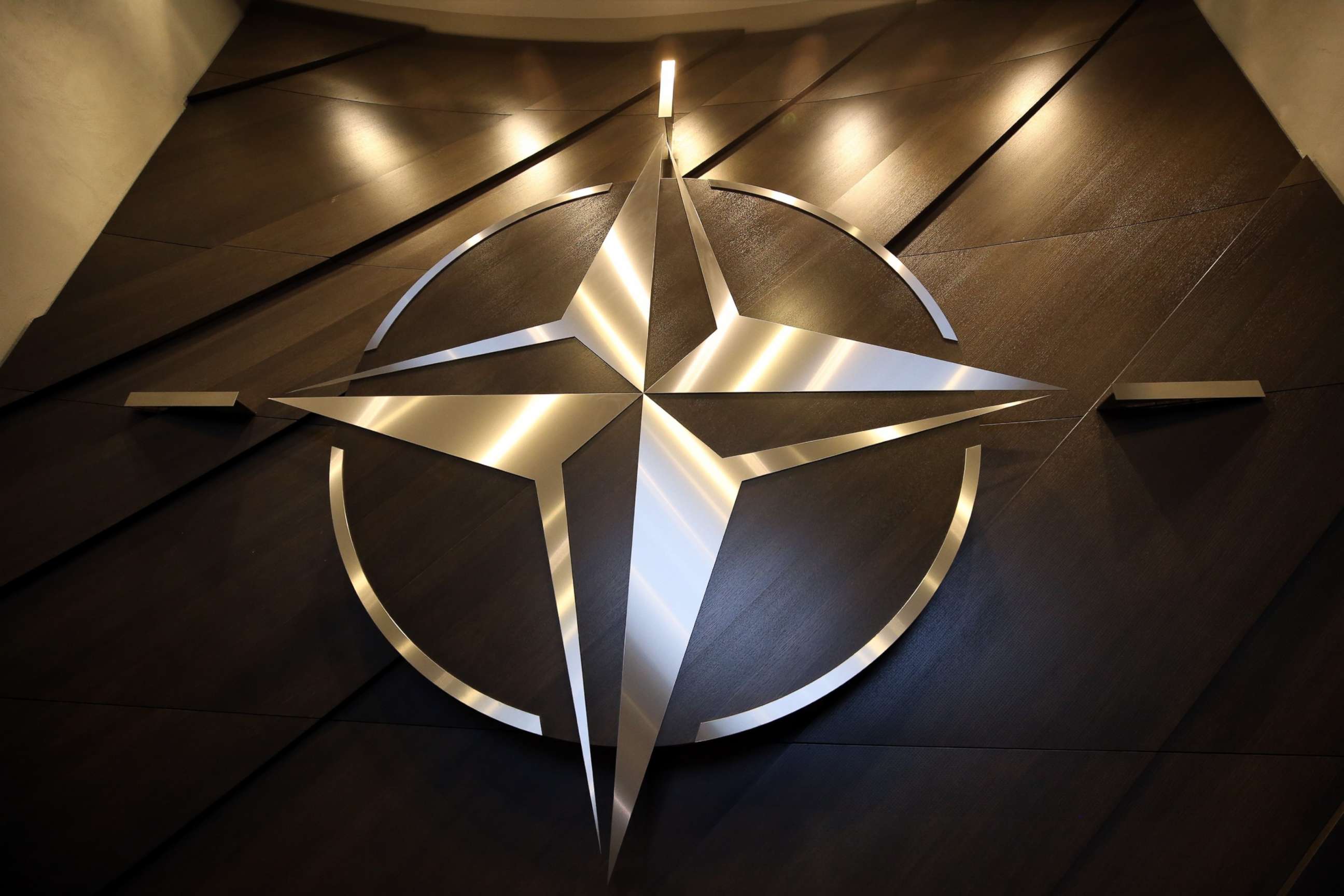 PHOTO: NATO's logo is seen at the NATO's new headquarters in Brussels, Belgium, May 29, 2018.