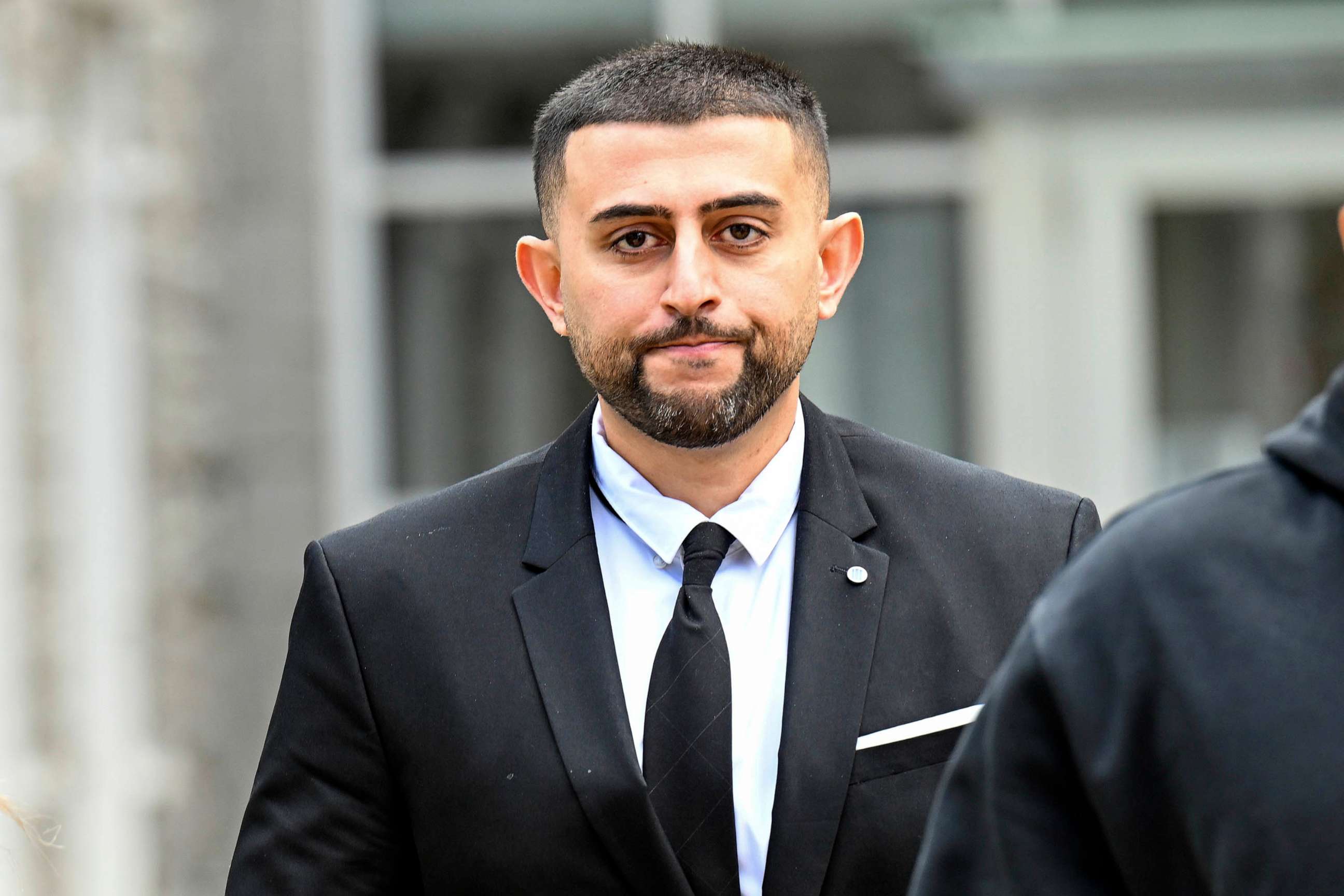 PHOTO: Nauman Hussain, who ran the limousine company involved in the 2018 crash that killed 20 people, walks outside during a lunch break in a new trial in Schoharie, N.Y., May 1, 2023.