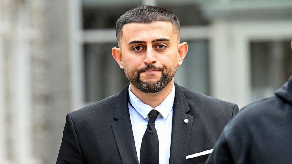 PHOTO: Nauman Hussain, who ran the limousine company involved in the 2018 crash that killed 20 people, walks outside during a lunch break in a new trial in Schoharie, N.Y., May 1, 2023.