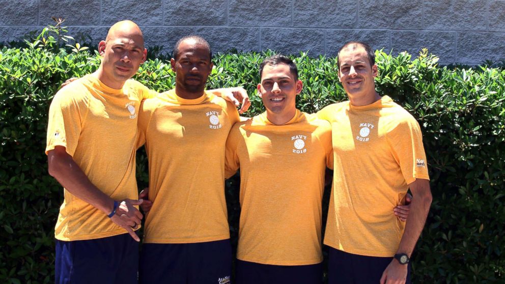 All-Navy Volleyball players Chief Petty Officer Aniahau Desha, Hospitalman Gaston Yescas, Petty Officer 1st Class Sheldon Lucius, and Petty Officer 3rd Class Joshua Essick risked themselves to save the lives of two teenage girls at Naval Station Mayport beach, Florida.