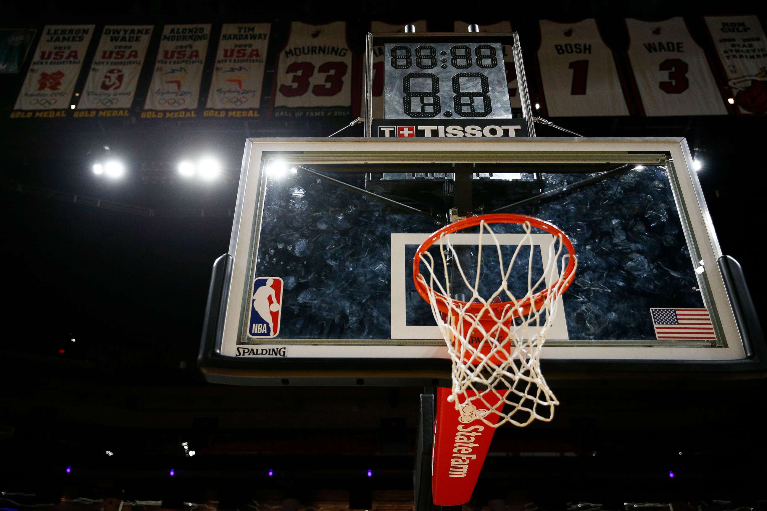 PHOTO: A general view of American Airlines Arena after the game between the Miami Heat and the Charlotte Hornets, March 11, 2020, in Miami. 