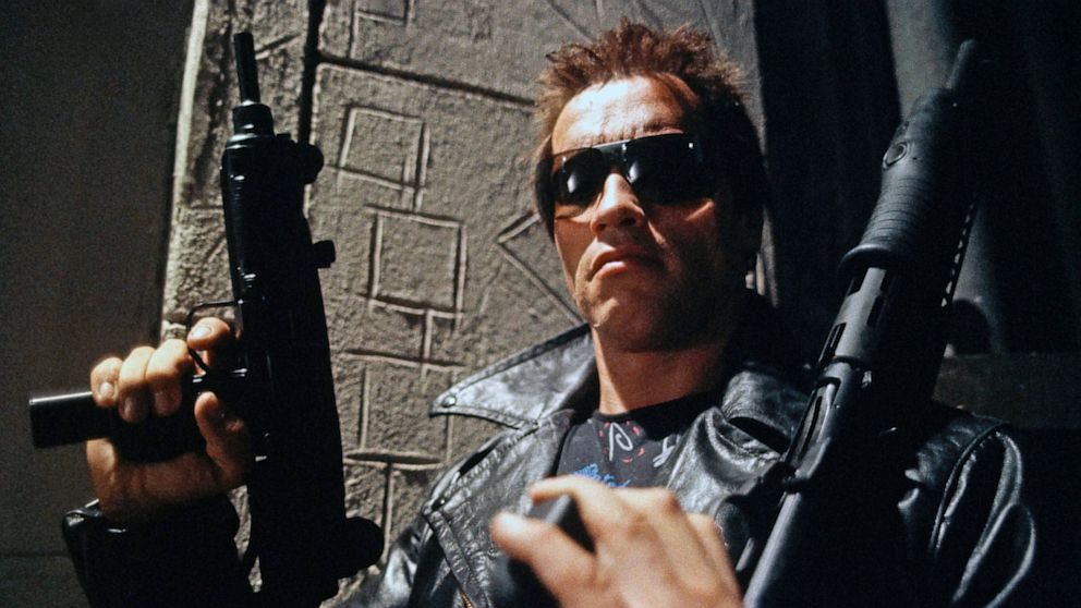 Arnold Schwarzenegger stars in the film "The Terminator."