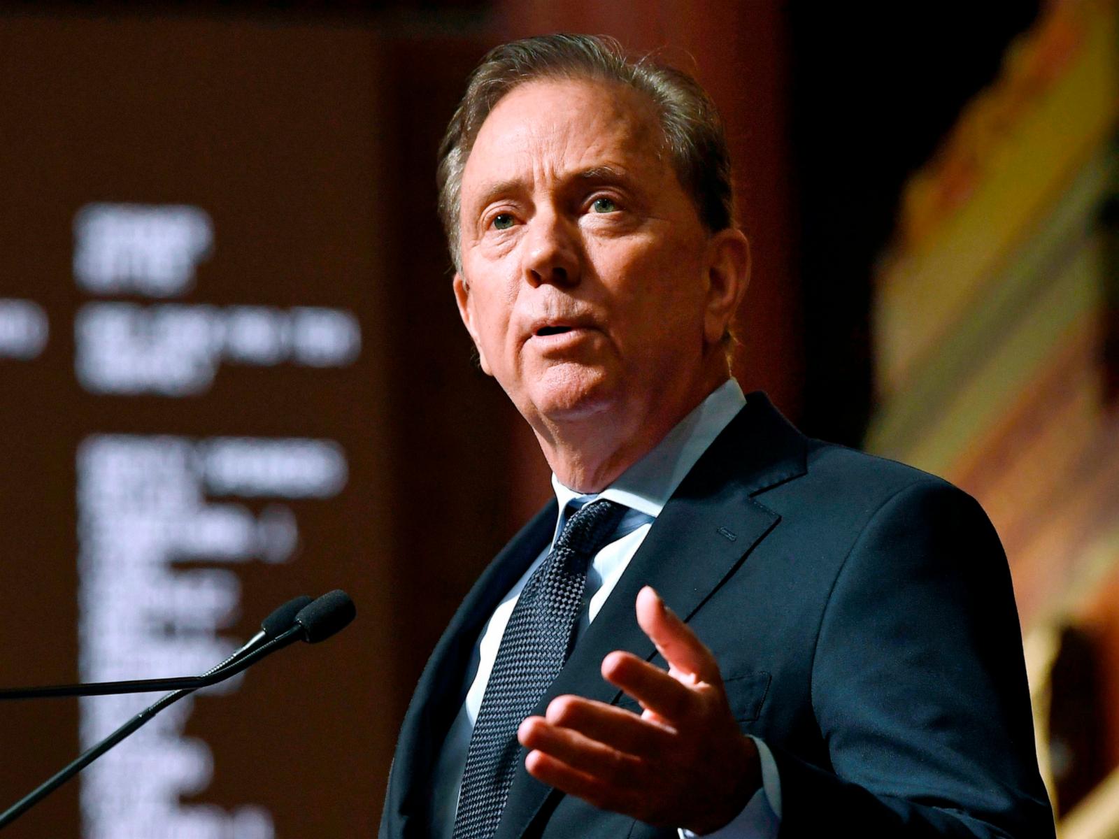 PHOTO: Connecticut Gov. Ned Lamont delivers the State of the State address during opening session at the State Capitol, Feb. 9, 2022, in Hartford, Conn.