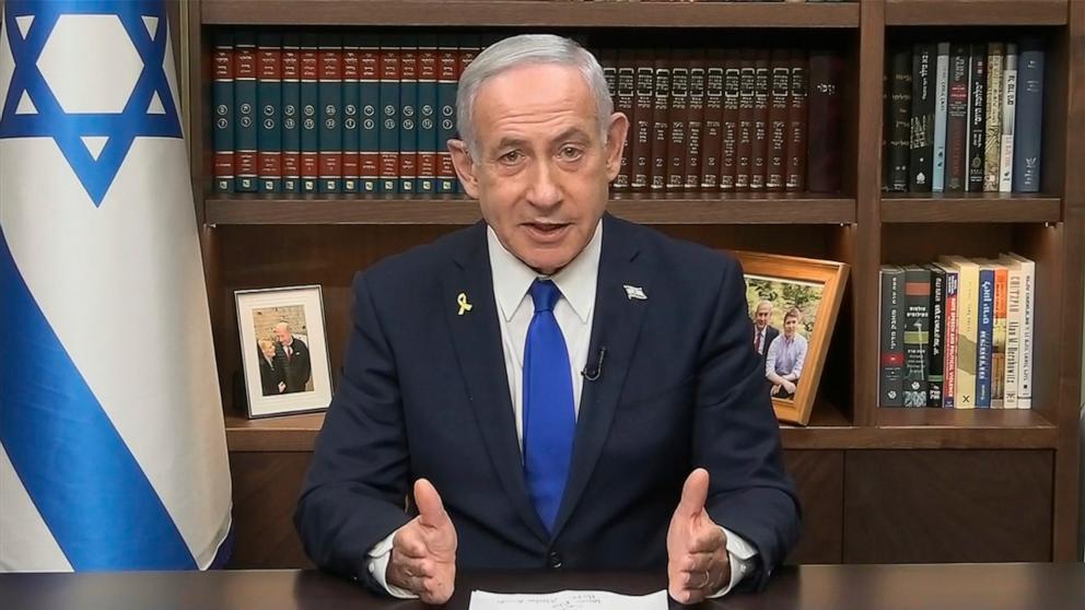 PHOTO: Israeli Prime Minister Benjamin Netanyahu speaks with ABC News, June 16, 2025.
