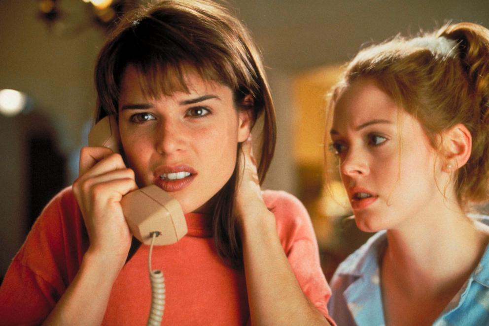 PHOTO: Neve Campbell and Rose McGowan are shown in a scene from the 1996 movie "Scream."