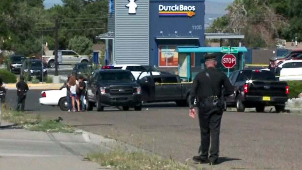 PHOTO: 2 officers were shot while responding to robbery in northeast Albuquerque, N.M., Aug. 19, 2021.
