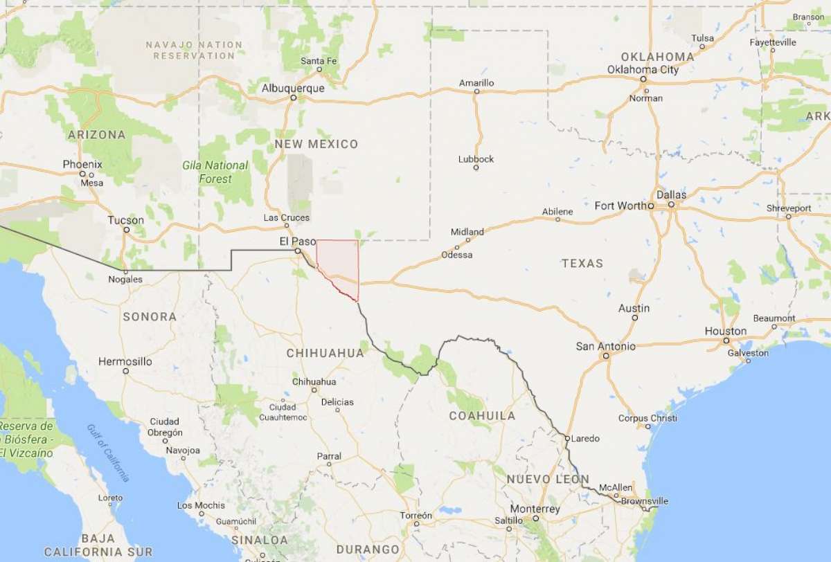 PHOTO: Hudspeth County, Texas is pictured at the border of New Mexico and Texas. 