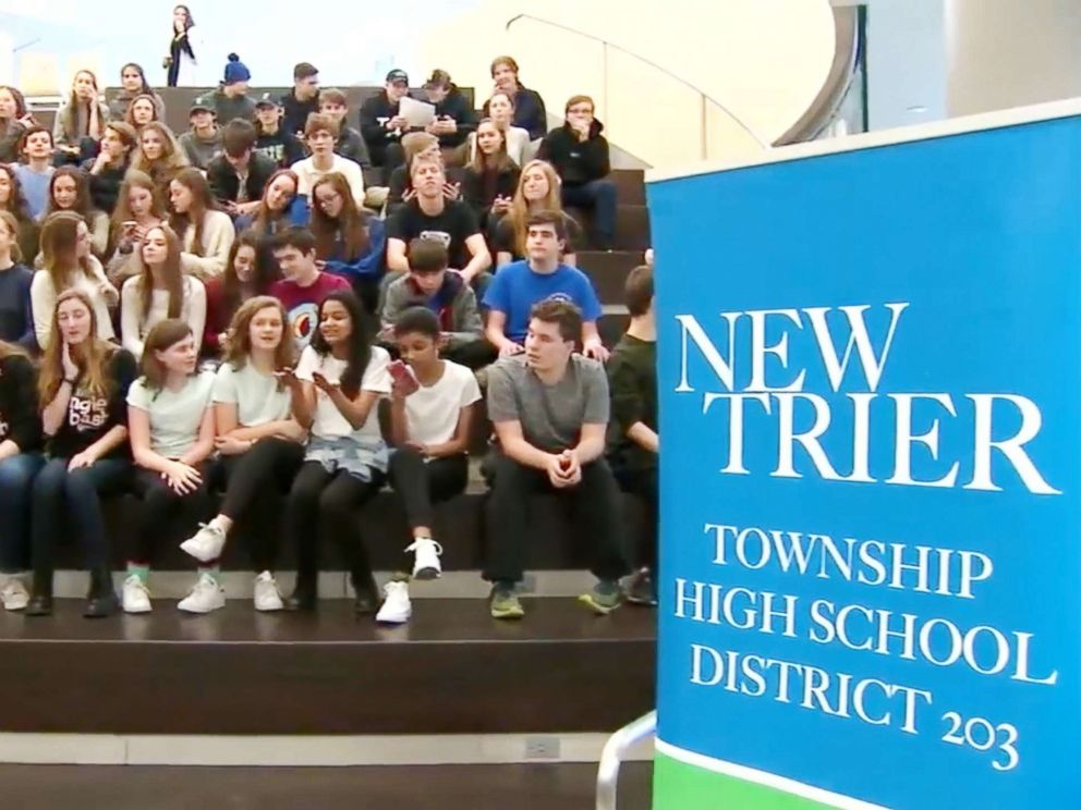 PHOTO: Students poses for a group photo in this image captured from video.