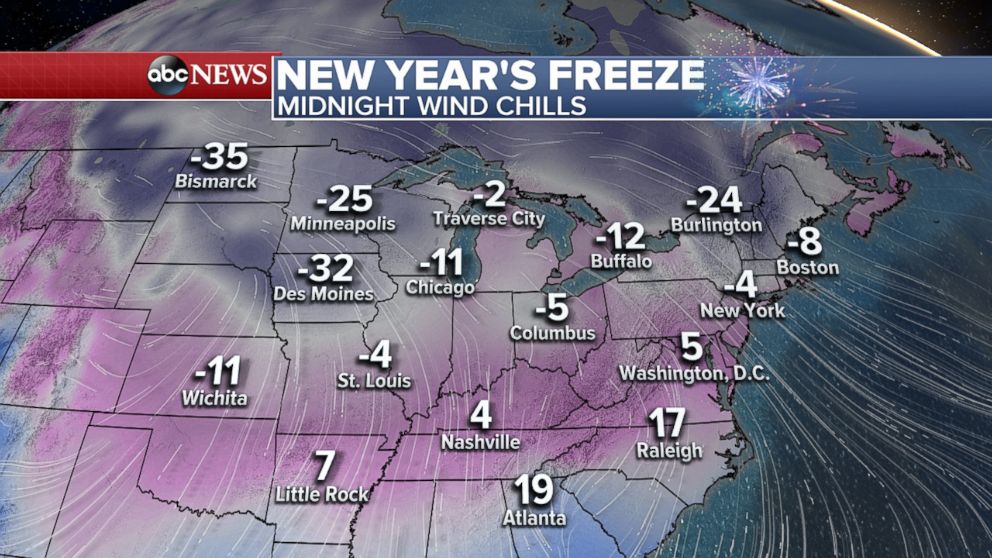 PHOTO: Wind Chills for New Year's