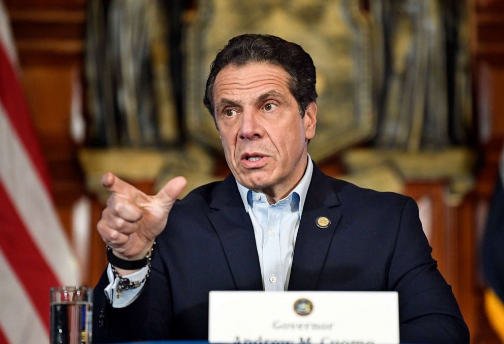 PHOTO: New York Gov. Andrew Cuomo speaks during a news conference at the state Capitol in Albany, N.Y., March, 31, 2019.