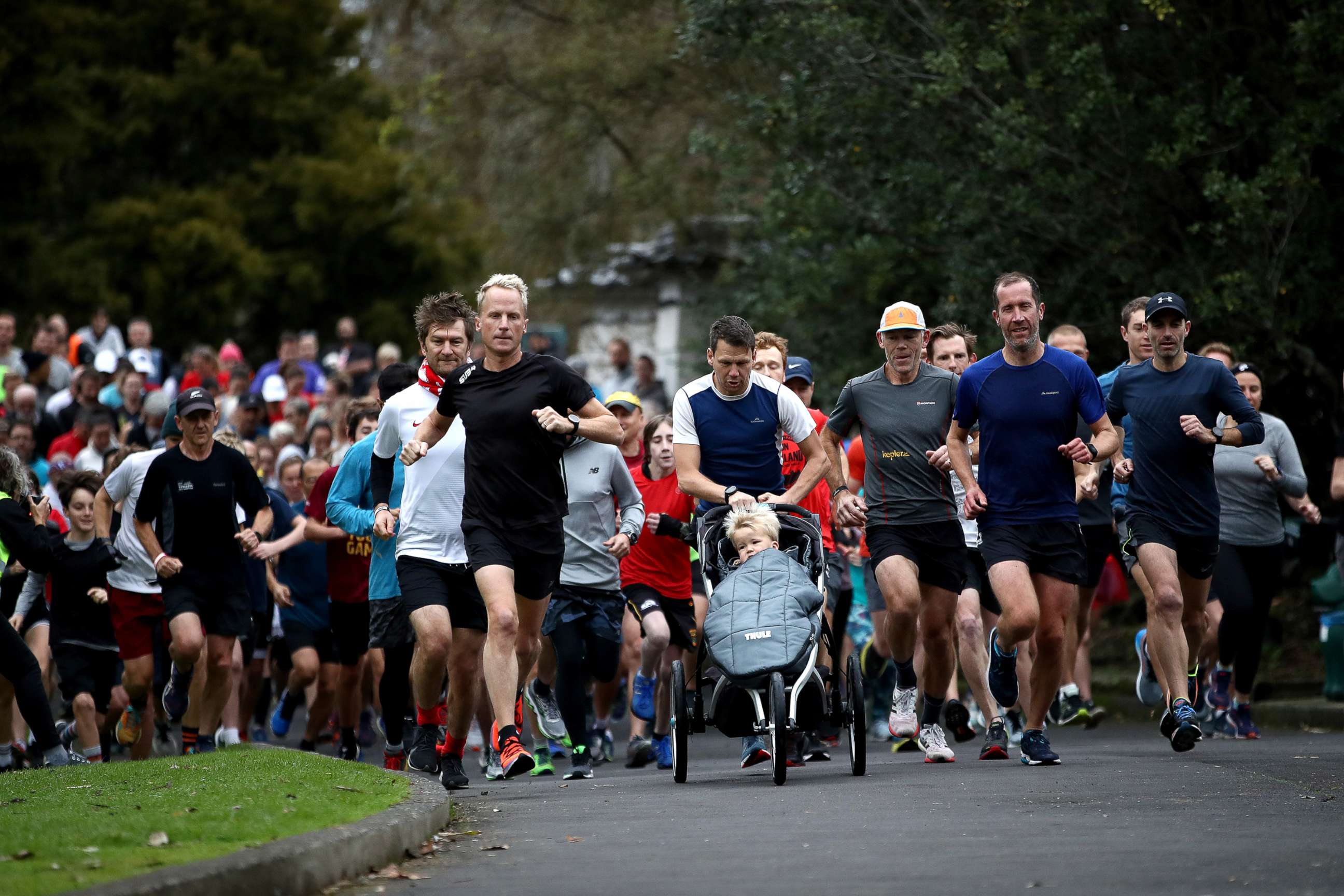 PHOTO: People begin the 5km Parkrun around Western Springs Park on July 4, 2020 in Auckland, New Zealand. Parkrun events across New Zealand have resumed following their temporary suspension due to COVID-19.