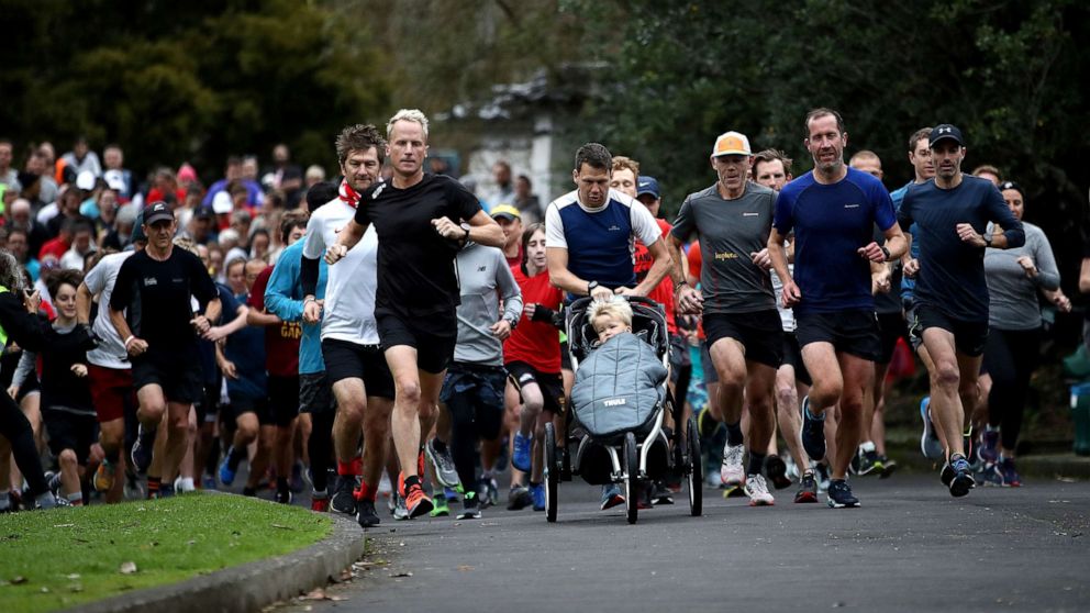 PHOTO: People begin the 5km Parkrun around Western Springs Park on July 4, 2020 in Auckland, New Zealand. Parkrun events across New Zealand have resumed following their temporary suspension due to COVID-19.