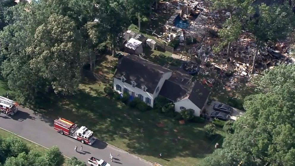 PHOTO: Two people died in a house explosion in Newfield, N.J., on July 8, 2018, officials said.