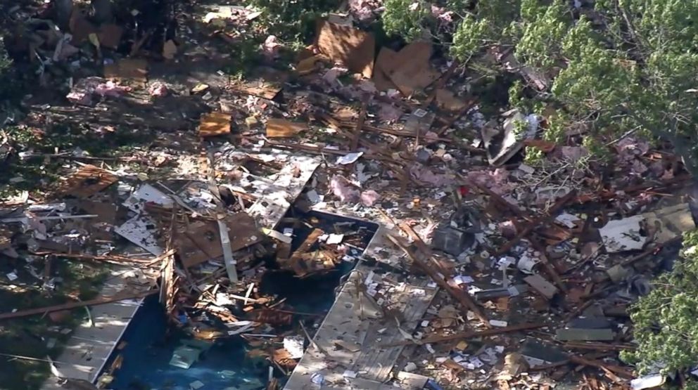 PHOTO: Two people died in a house explosion in Newfield, N.J., on July 7, 2018, officials said.