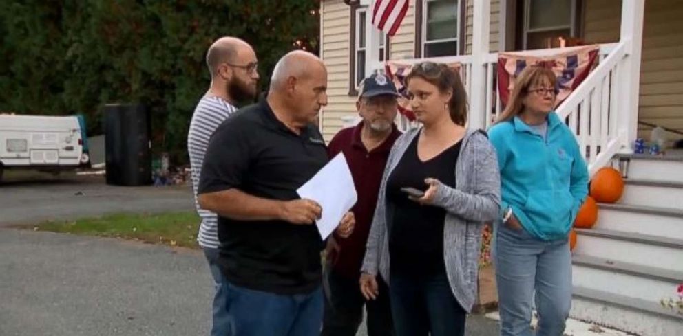 PHOTO: Josh and Bianca Byrne's friends and family gathered in Hudson, Massachusetts on Saturday October 13, 2018, before hearing the news that Joshs' body was found after his drowning at his honeymoon in Costa Rica.