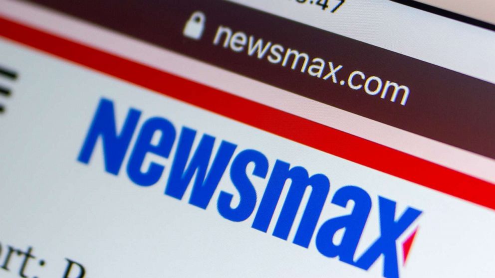 PHOTO: The Newsmax logo is seen on an iPhone screen in Kumamoto, Japan, Mar 12, 2021.
