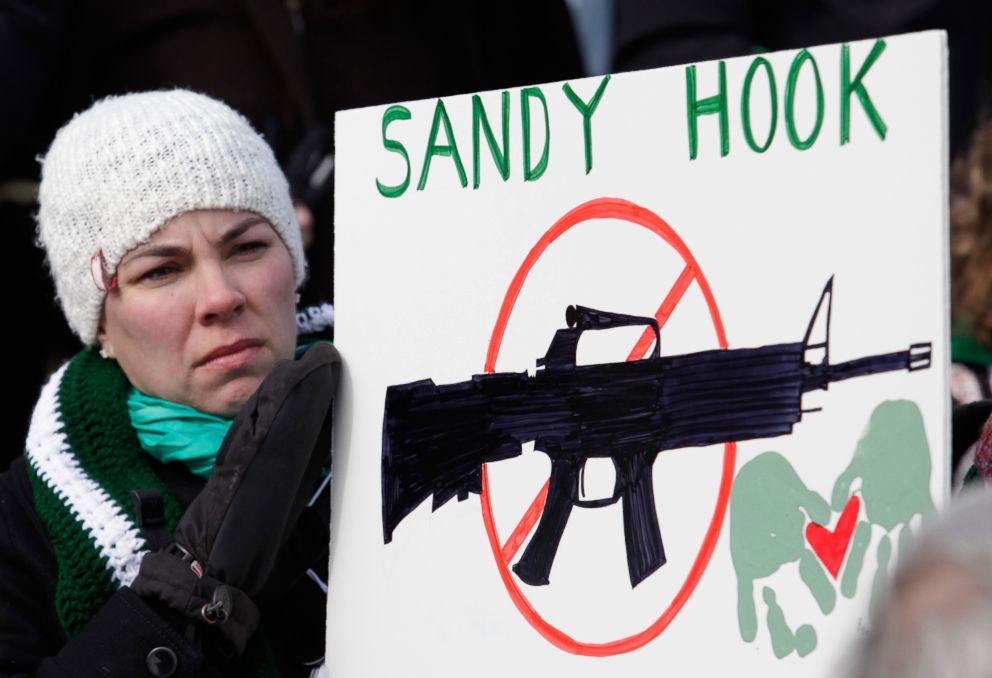 PHOTO: Thousands of people participate in the March on Washington for Gun Control on Jan. 26, 2013 in Washington in response to last month's school shooting in Newtown, Connecticut.