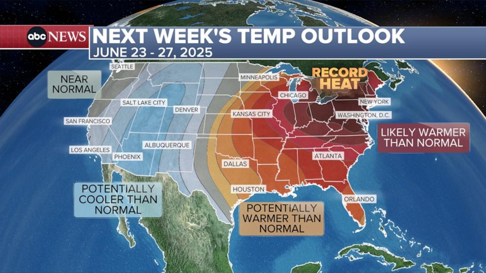 PHOTO: Temperatures are expected to soar into the triple digits as a heatwave in the Midwest and Northeast is forecast to kick off the official start of summer.