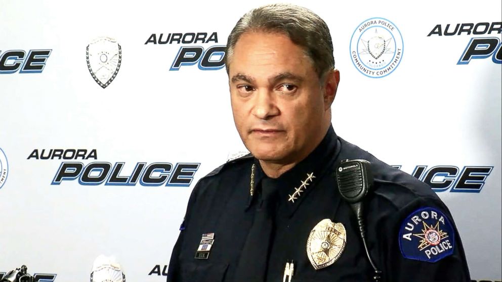 PHOTO: Aurora Police Chief Nicholas Metz describes the July 30 shooting that killed veteran Gary Black, a Purple Heart and Bronze Star recipient.