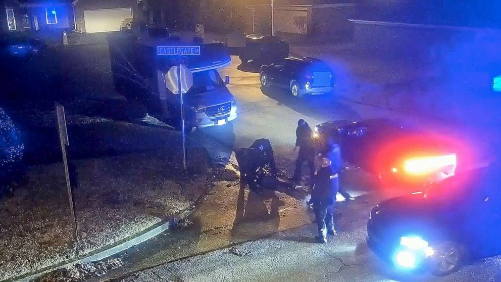 PHOTO: In this image from video released and partially redacted by the city of Memphis, Tenn., Tyre Nichols lies on the ground during a brutal attack by Memphis Police officers, Jan. 7, 2023, in Memphis.