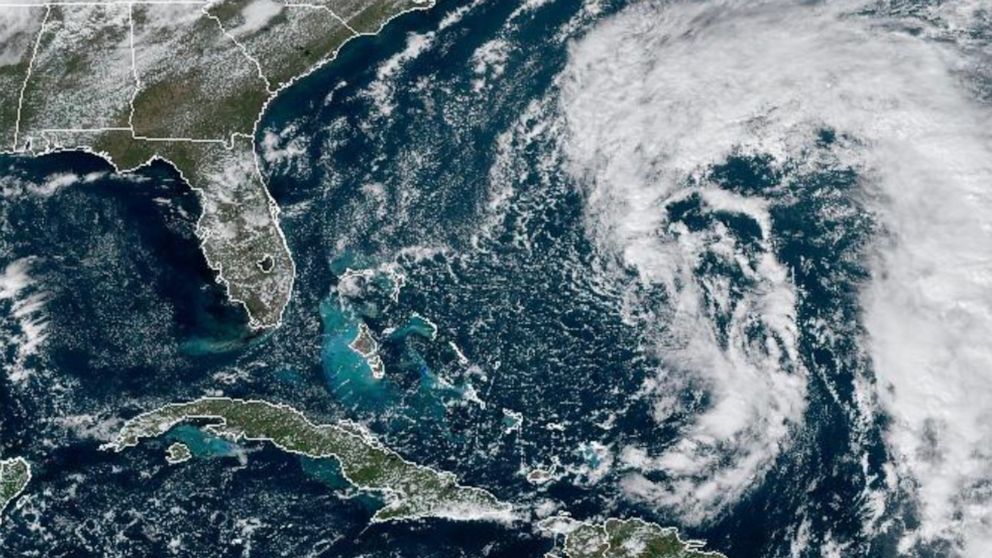 Hurricane Nicole Approaching the East Coast of Florida