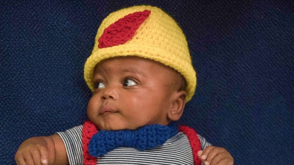 PHOTO: A Pinnochio costume for NICU patients as seen on baby Paxton was knitted by nurse Tara Fankhauser.