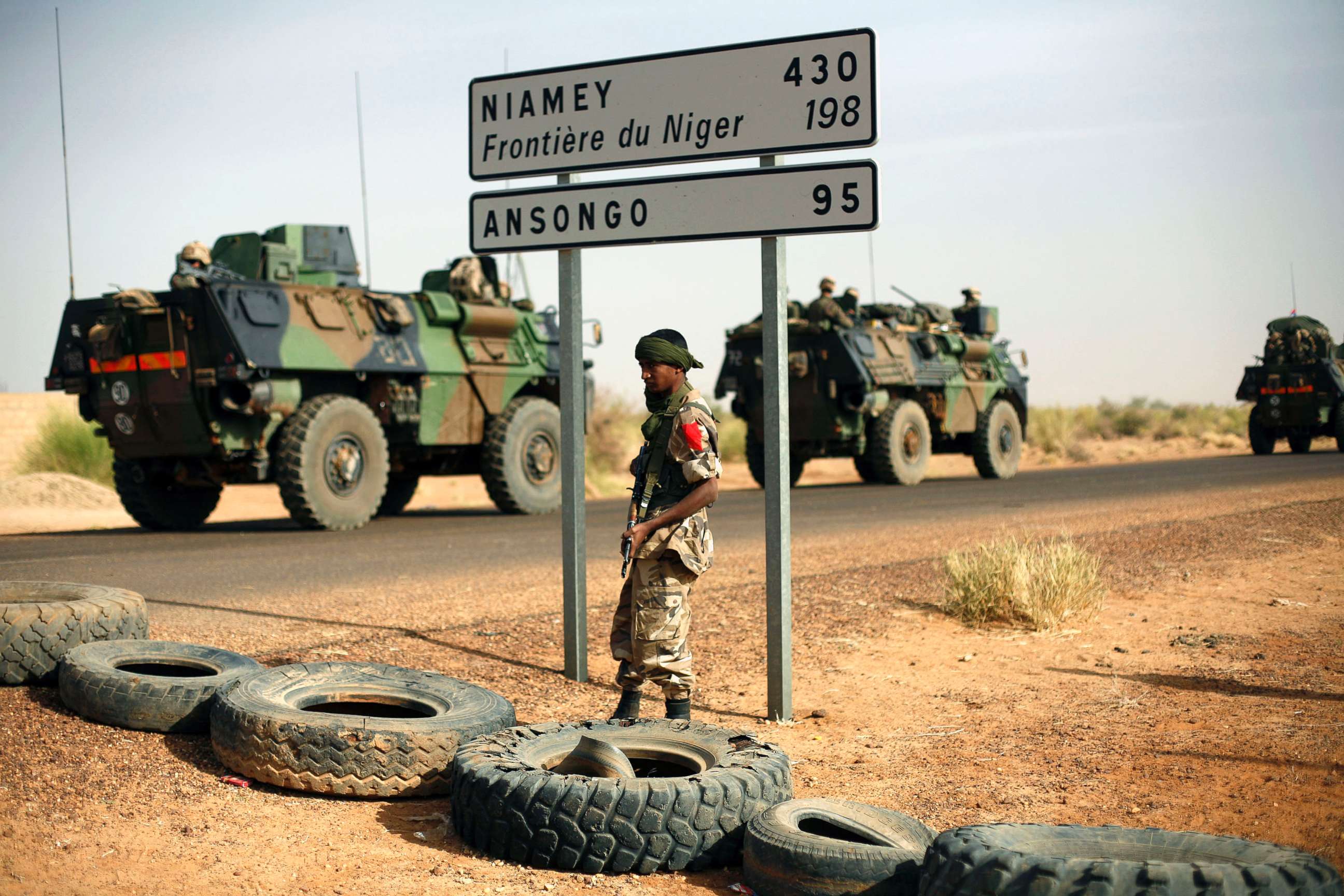 PHOTO: A soldier stands on the border of Niger. (file photo)
