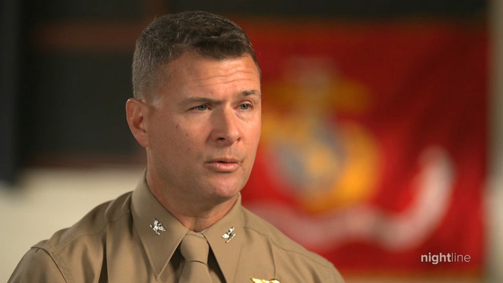 PHOTO: Marine Col. Terry Johnson speaks with "Nightline" about the 20th anniversary of the U.S. invasion of Iraq.