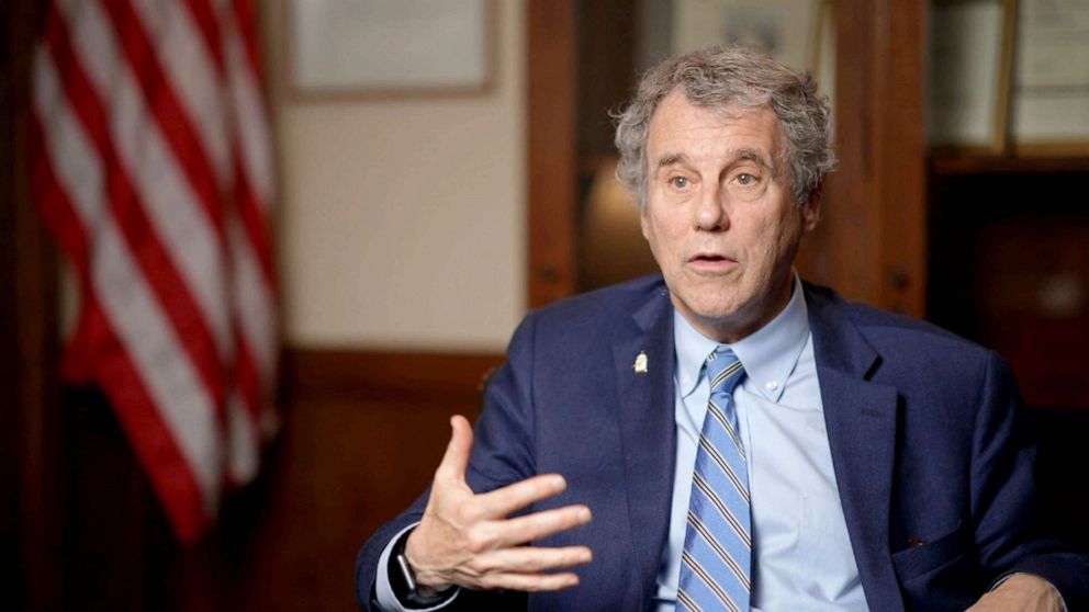 PHOTO: U.S. Sen. Sherrod Brown (D-Ohio), chairperson of the Senate Committee on Banking, Housing and Urban Affairs, discusses fair housing practices in an image from ABC News' "Nightline," Feb. 9, 2022.