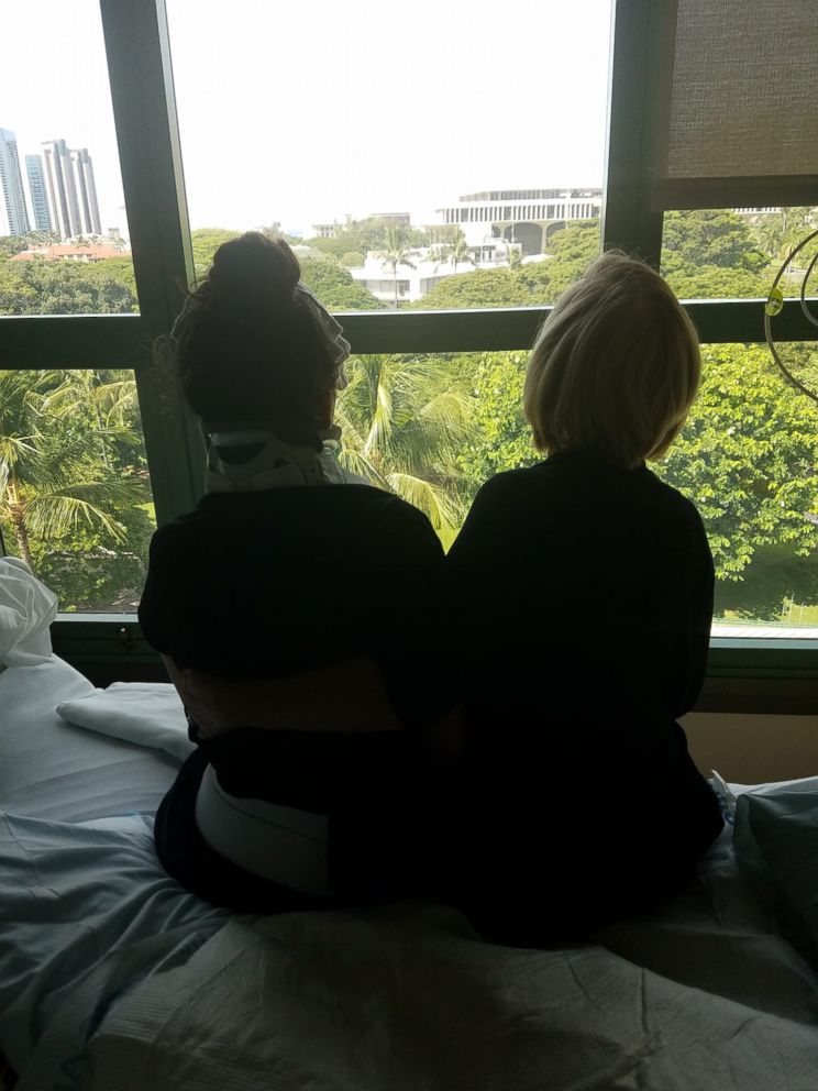 PHOTO: Nikki Lewis sits with her mom, Kim Martinez, at the hospital in this photo posted to 'Nikki's Hope' Facebook page, Sept. 25, 2018.
