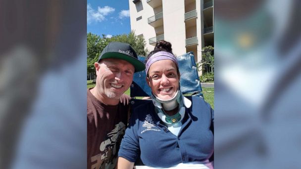 Bride on honeymoon paralyzed by monster wave - ABC News