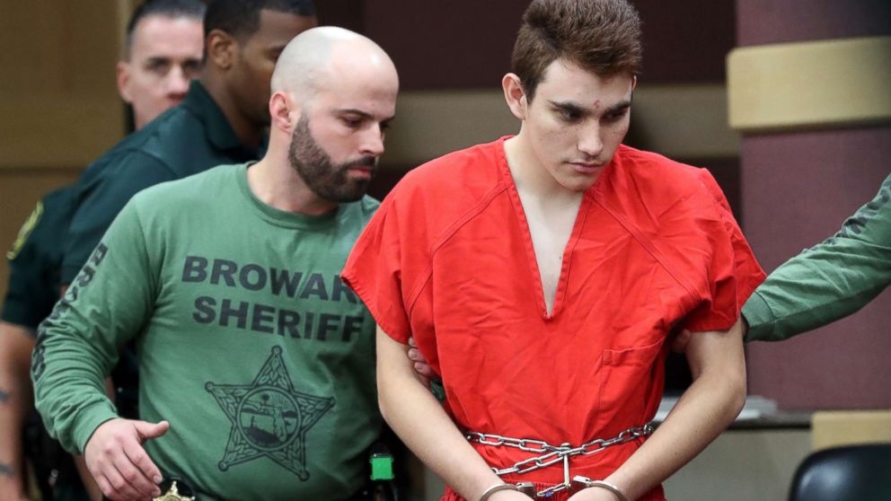 PHOTO: Nikolas Cruz is escorted into the courtroom for his arraignment at the Broward County Courthouse March 14, 2018 in in Fort Lauderdale, Fla.