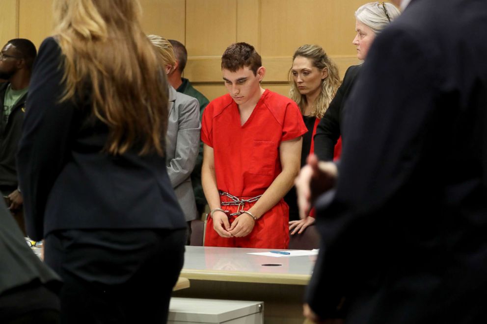 PHOTO: Nikolas Cruz appears in court for a status hearing before Broward Circuit Judge Elizabeth Scherer in Fort Lauderdale, Fla., on Feb. 19, 2018. 