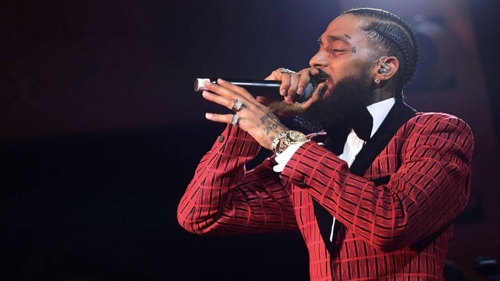 PHOTO: Rapper Nipsey Hussle performs at the NoMad Hotel, Feb. 7, 2019 in Los Angeles. Hussle was shot and killed outside his clothing store in South Los Angeles, March 31, 2019.