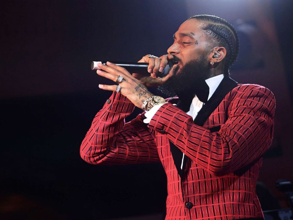PHOTO: Rapper Nipsey Hussle performs at the NoMad Hotel, Feb. 7, 2019 in Los Angeles. Hussle was shot and killed outside his clothing store in South Los Angeles, March 31, 2019.