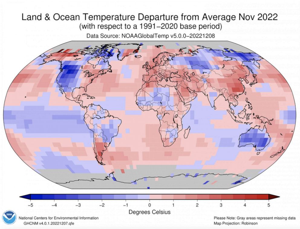 FOTO: En analyse av global temperatur og nedbør, setter dataene inn i et historisk perspektiv