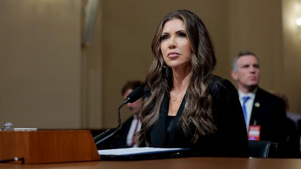  Homeland Security Secretary Kristi Noem speaks during a hearing with the House Homeland Security Committee on Capitol Hill on May 14, 2025, in Washington, D.C. 