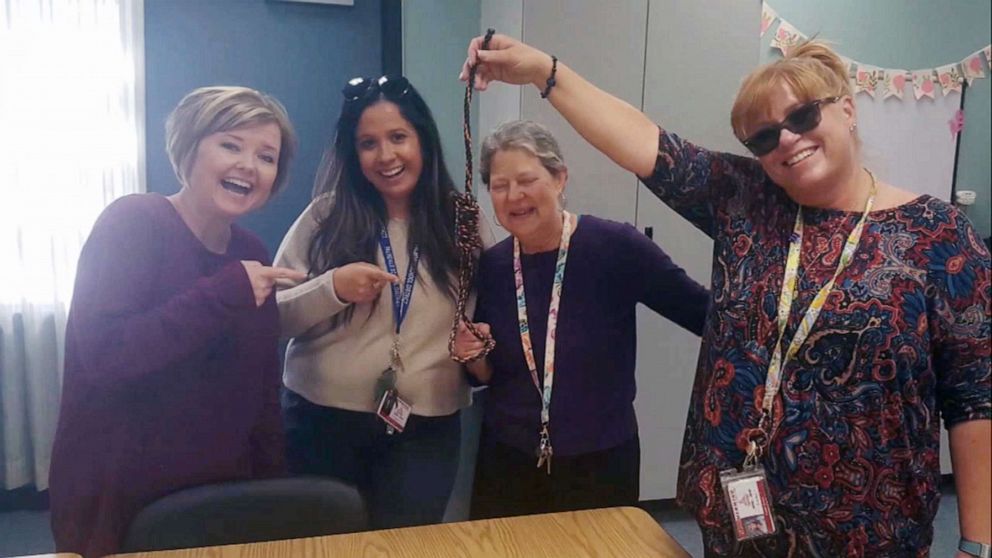 PHOTO: Four elementary school teachers are seen in a photo smiling while holding a noose in this undated file photo that was posted on social media.