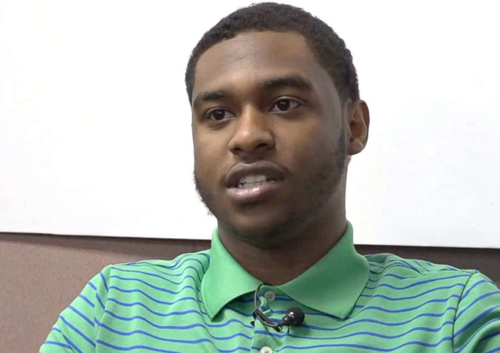 PHOTO: Mekhi Lee, one of three young black men who say they were falsely accused of theft at a Nordstrom Rack store in Brentwood, Missouri.