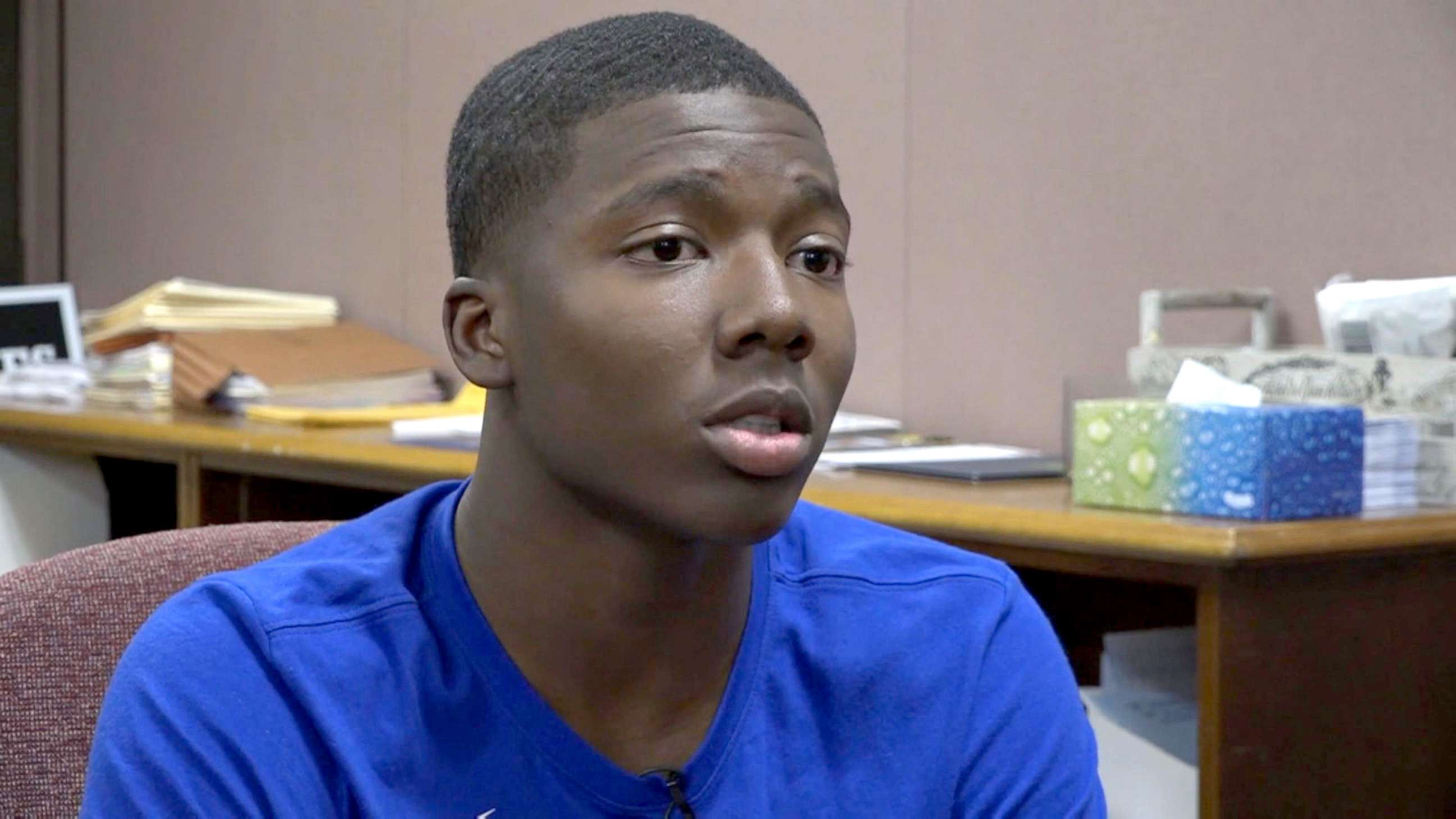 PHOTO: Dirone Taylor, one of three young black men who say they were falsely accused of theft at a Nordstrom Rack store in Brentwood, Missouri.