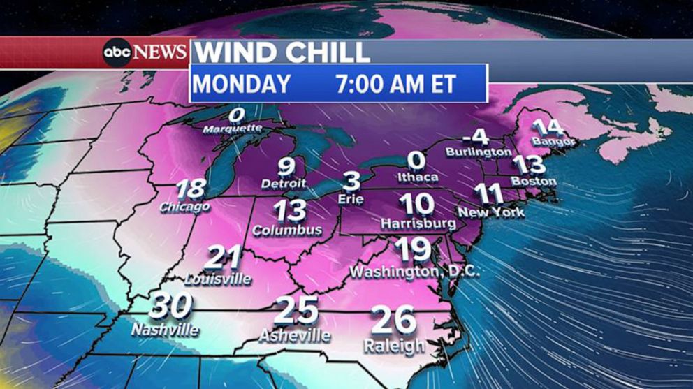 PHOTO: Wind chills were near zero in parts of Midwest and the Northeast, March 28, 