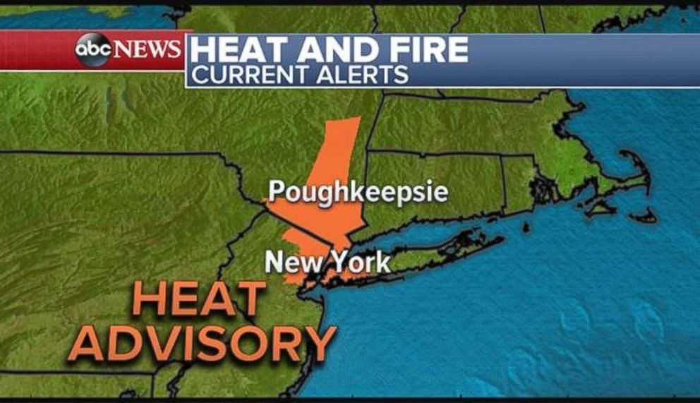 There is a heat advisory in place for New York City and the surrounding areas on Sunday.