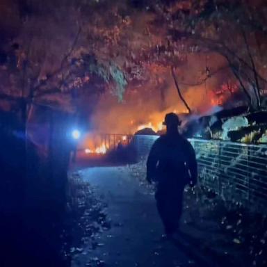 Firefighters battled brush fires in New Jersey and Brooklyn.