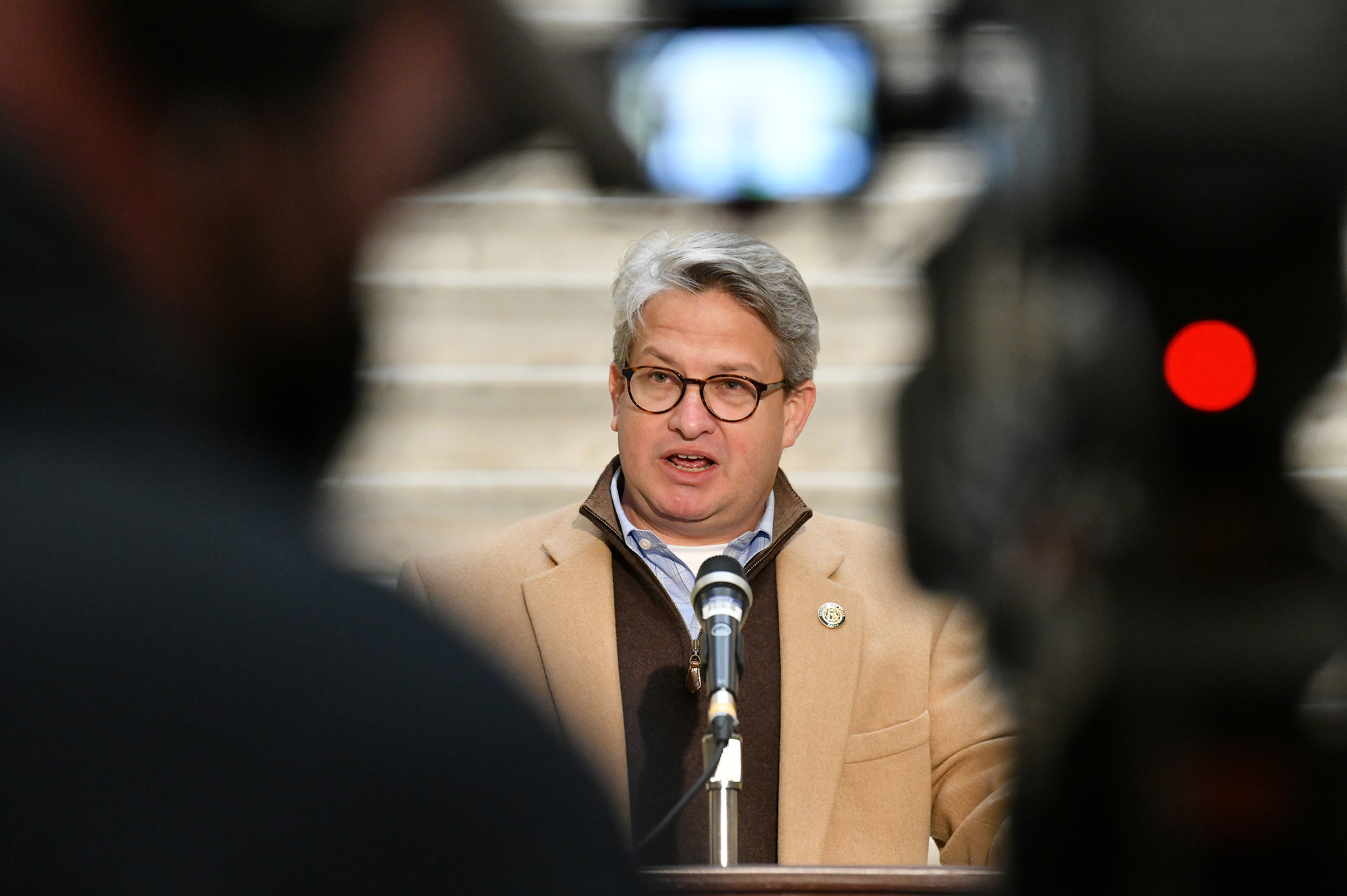 PHOTO: Gabriel Sterling, Voting System Implementation Manager with the Georgia Secretary of State's office, speaks during a news conference at the Georgia State Capitol building in Atlanta, Dec. 1, 2020.