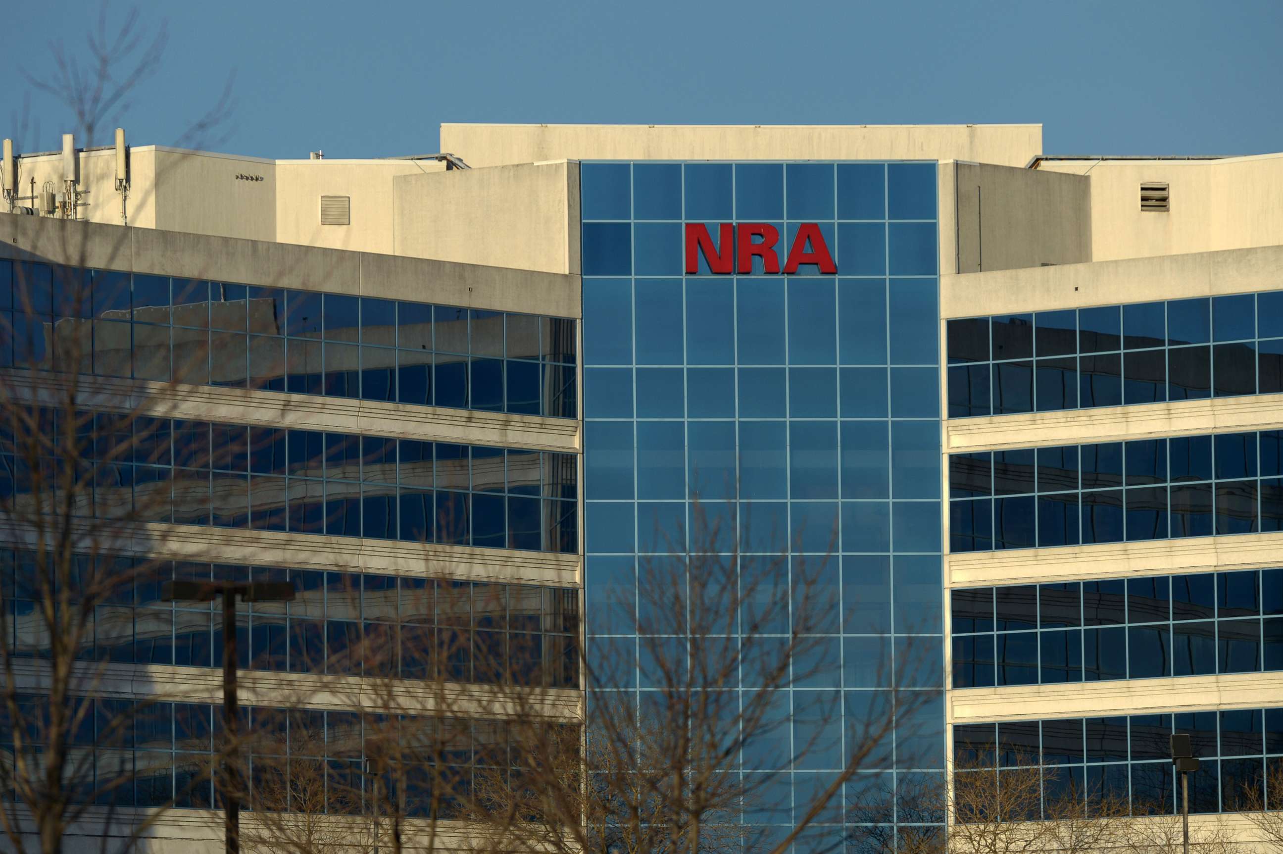 PHOTO: In this Jan. 10, 2013, file photo, the National Rifle Association of America headquarters building is seen in Fairfax, Va.